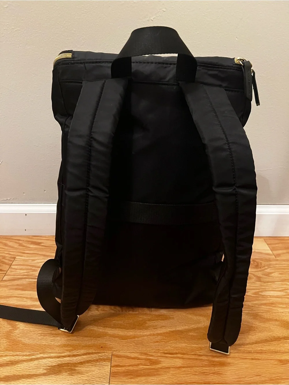 Samsonite Black Backpack with Gold Zippers